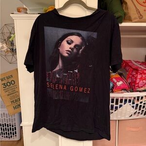Black Graphic Selena Gomez Short-Sleeve Tee
